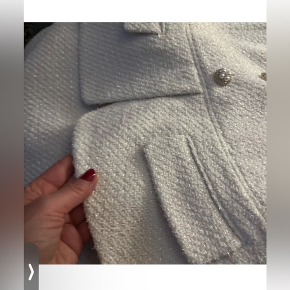 Self-Portrait White Strapless Dress boucle sequins tweed small 4 - Picture 2 of 6